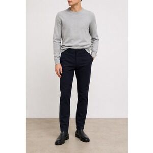 A.P.C. Rue Madame Paris Slim Straight Cotton Twill Chino Pants Navy Men 30 x 32